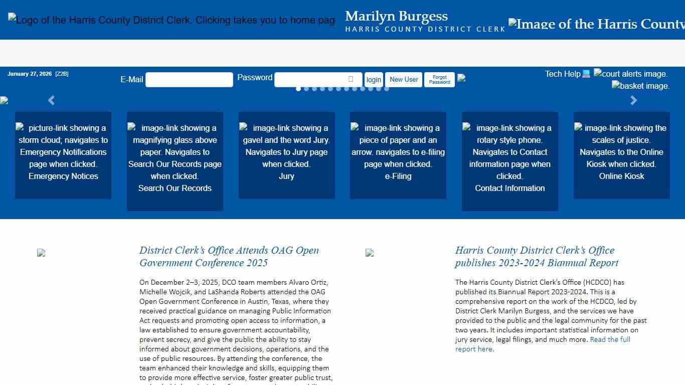Office of Harris County District Clerk - Marilyn Burgess Home Page